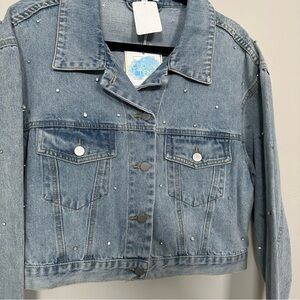 Denim Jacket w/ Rhinestones